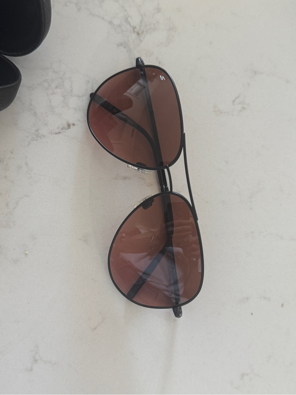 Serengeti Black Medium Aviator 8647